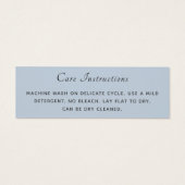 Simple Logo Social Media Blue Clothing Care label Mini Visitekaartjes (Achterkant)