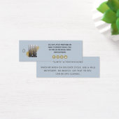 Simple Logo Social Media Blue Clothing Care label Mini Visitekaartjes (Bureau)