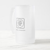 Simple Logo Text Frosted Business Promo mug Matglas Bierpul (Voorkant links)