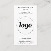 Simple Logo Text QR Code Vertical Format Visitekaartje (Voorkant)
