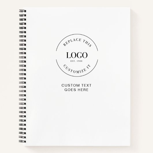 Simple Logo website Text QR CODE Website Notitieboek (Voorkant)