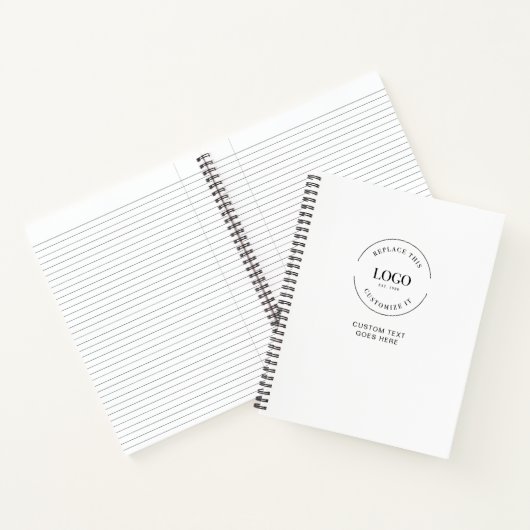 Simple Logo website Text QR CODE Website Notitieboek (Binnen)