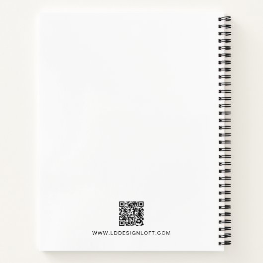Simple Logo website Text QR CODE Website Notitieboek (Achterkant)
