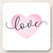 Simple Love Calligraphy Valentijn | ONDERZETTER (Voorkant)