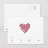 Simple Love Design Briefkaart (Voorkant / Achterkant)