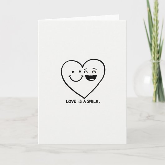 Simple Love Is A Smile Kaart (Voorkant)
