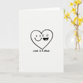 Simple Love Is A Smile Kaart (Gele Bloem)