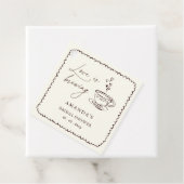 Simple Love is Brewing Coffee Bridal Shower  Bedankjes Labels (In situ)