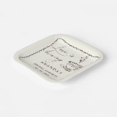 Simple Love is Brewing Coffee Bridal Shower Papieren Bordje (Gebogen)