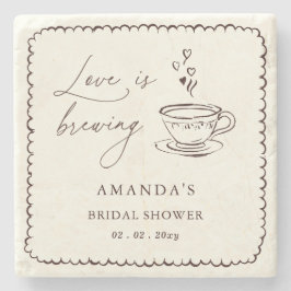 Simple Love is Brewing Coffee Bridal Shower  Stenen Onderzetter