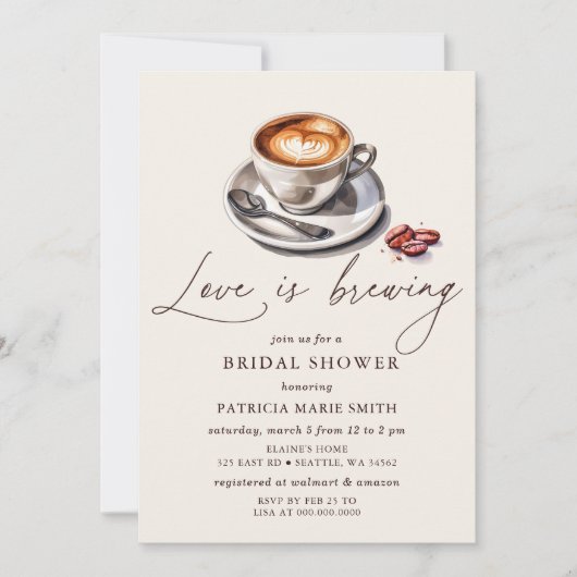 Simple Love is het brouwen van koffie Vrijgezellen Kaart (Voorkant)