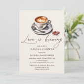 Simple Love is het brouwen van koffie Vrijgezellen Kaart (Staand voorkant)