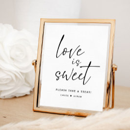 Simple Love is Sweet Wedding Favor Sign Poster