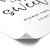 Simple Love is Sweet Wedding Favor Sign Poster (Hoek)