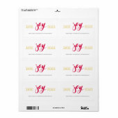 Simple Love Joy Peace-label Etiket (Full Sheet)