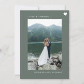 Simple Love Photo Collage Sage Bedankkaart (Voorkant)