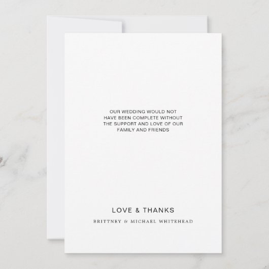 Simple Love Photo Collage Sage Bedankkaart (Achterkant)