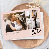Simple Love Script 2 Photos Wedding Bedankkaart