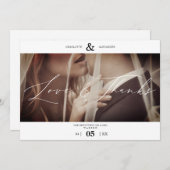 Simple Love & Thanks Custom Photo Couple Wedding (Voorkant / Achterkant)