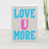 Simple Love U More Card Kaart (Voorkant)