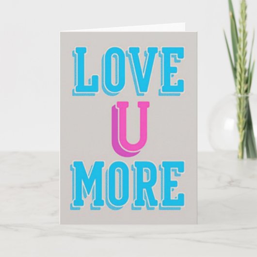 Simple Love U More Card Kaart (Voorkant)