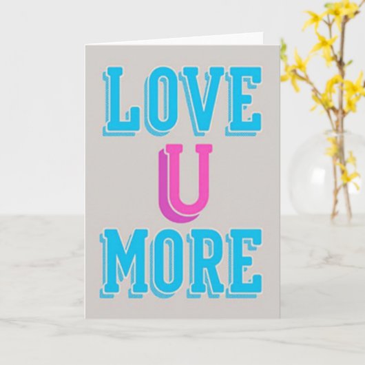Simple Love U More Card Kaart (Gele Bloem)