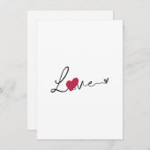 Simple Love Valentijnsdag Hartelijk dank Bedankkaart (Voorkant / Achterkant)