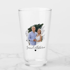 Simple Lovely Valentine's Couple Beer Glass Glas