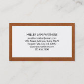 Simple Luxury Attorney bij Law Visitekaartje (Achterkant)