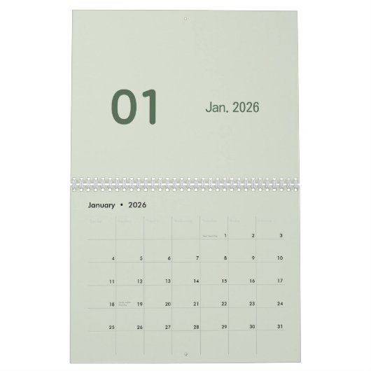 Simple Luxury calendar Kalender (Jan 2026)