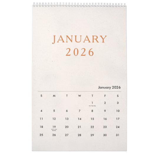 Simple Luxury Design Calendar Kalender (Jan 2026)