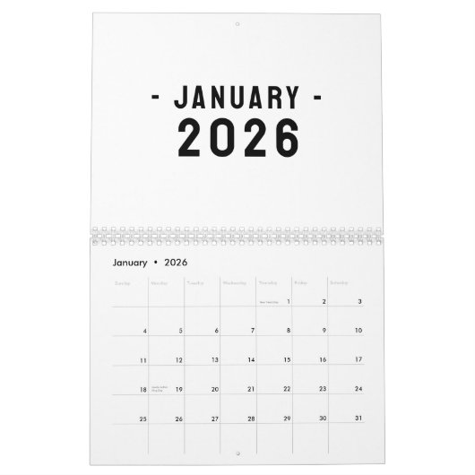 Simple Luxury Design Calendar Kalender (Jan 2026)