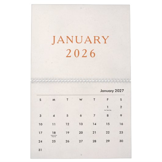 Simple Luxury Design Calendar Kalender (Jan 2027)