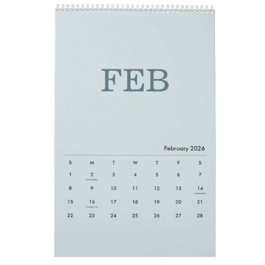 Simple Luxury Design Calendar Kalender (Feb 2026)
