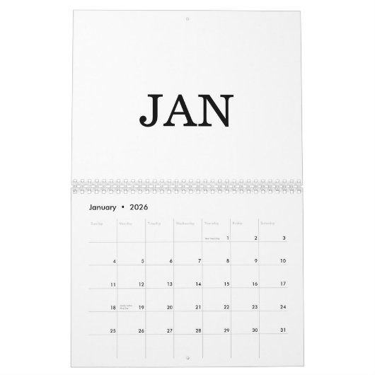 Simple Luxury Design Calendar Kalender (Jan 2026)