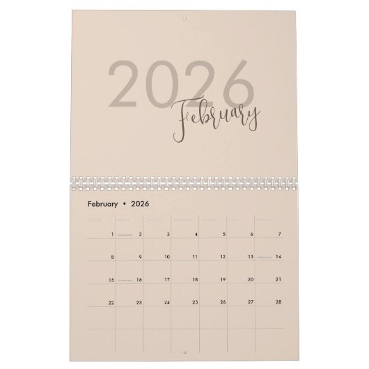 Simple Luxury Design Calendar Kalender (Feb 2026)