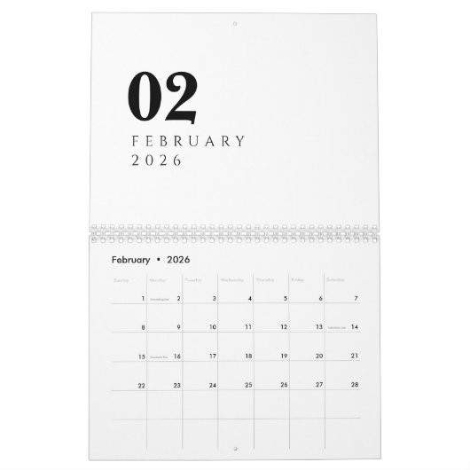 Simple Luxury Design Kalender (Feb 2026)