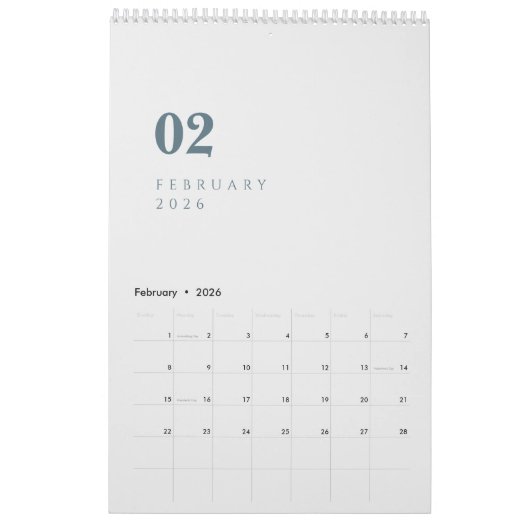 Simple Luxury Design Kalender (Feb 2026)