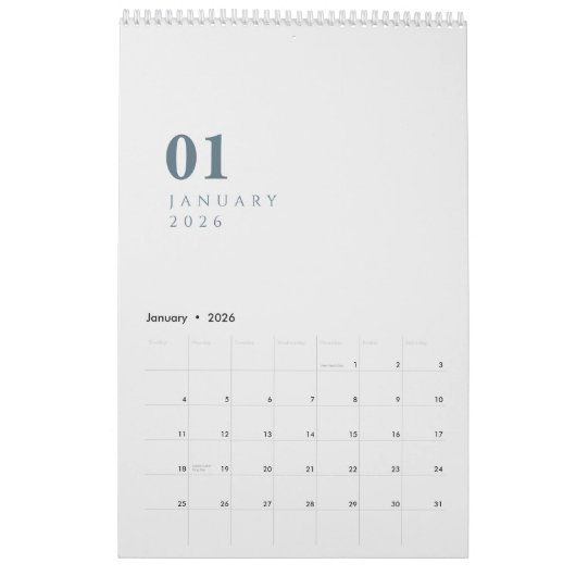 Simple Luxury Design Kalender (Jan 2026)