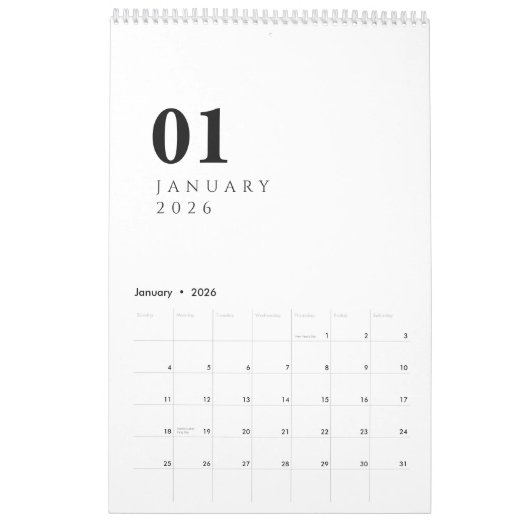 Simple Luxury Design Kalender (Jan 2026)