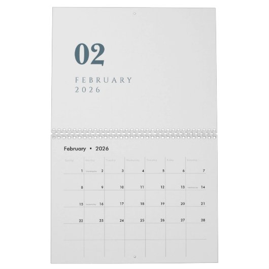 Simple Luxury Design Kalender (Feb 2026)