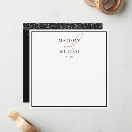 Simple Luxury Wedding Stationery Note Kaart Notitiekaartje