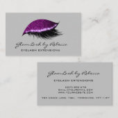 Simple Makeup Beauty Eyelash Lashes Glitter Paars Visitekaartje (Voorkant / Achterkant)