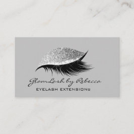 Simple Makeup Beauty Eyelash Lashes Glitter Silver Visitekaartje