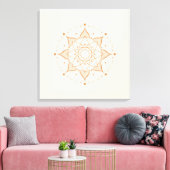 Simple Mandala Wall Art | Minimalist S Geomet Canvas Afdruk (Insitu (Woonkamer))