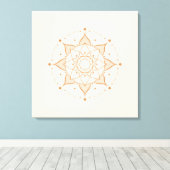 Simple Mandala Wall Art | Minimalist S Geomet Canvas Afdruk (Insitu (Houten vloer))