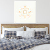 Simple Mandala Wall Art | Minimalist S Geomet Canvas Afdruk (Insitu (Slaapkamer))