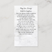 Simple Marble Photo Memorial Funeral Prayer Kaart Contactkaartje (Achterkant)