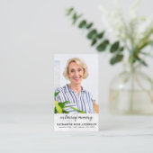 Simple Marble Photo Memorial Funeral Prayer Kaart Contactkaartje (Staand voorkant)