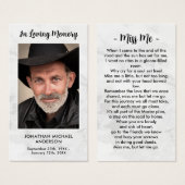 Simple Marble Photo Sympathy Memorial Prayer Kaart (Voorkant /achterkant)